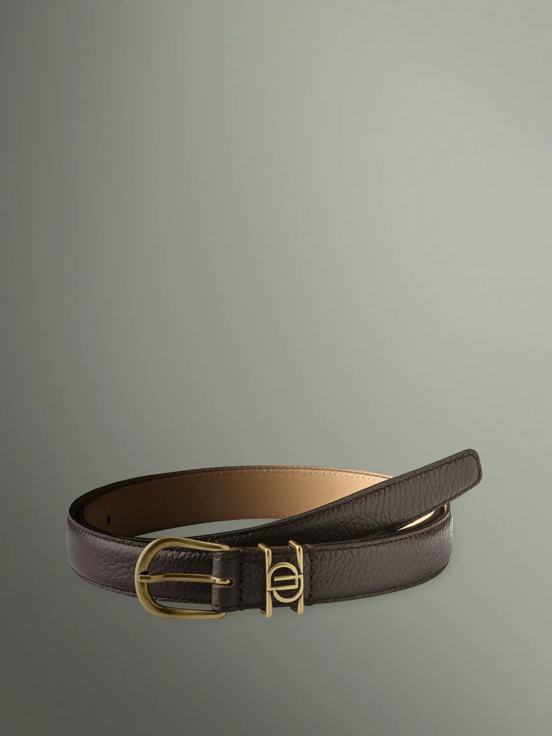 Ceinture en cuir grainé