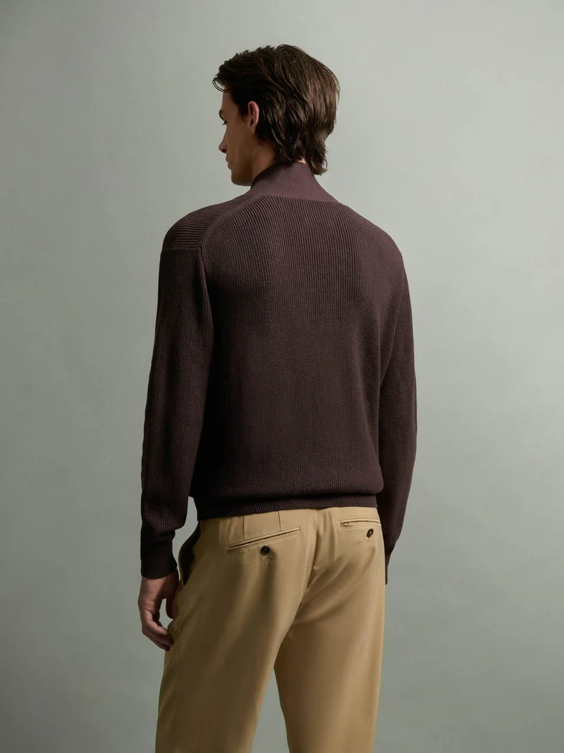 Cardigan en coton-laine