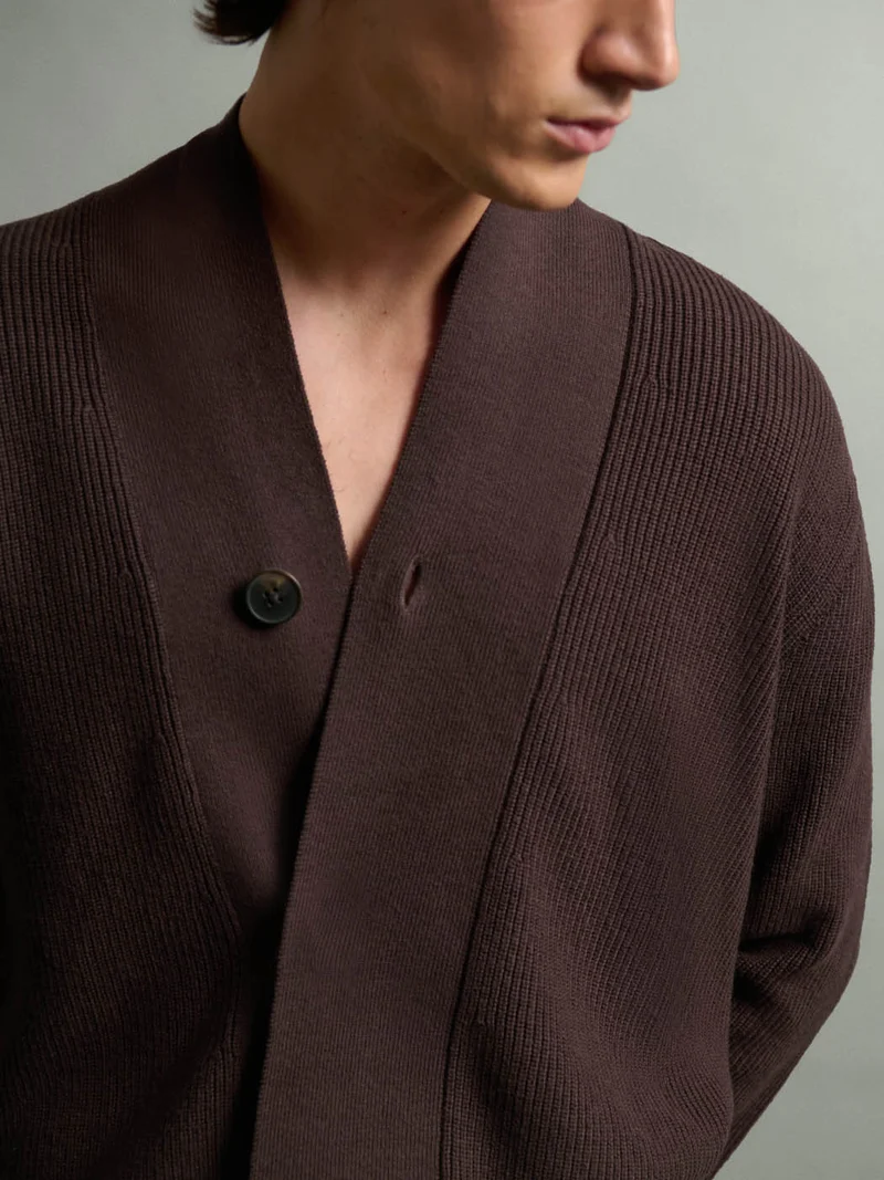 Cardigan en coton-laine
