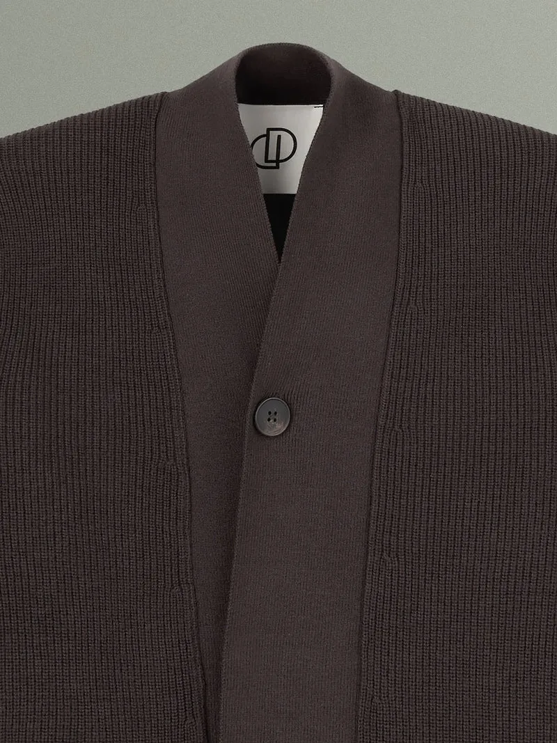 Cardigan en coton-laine