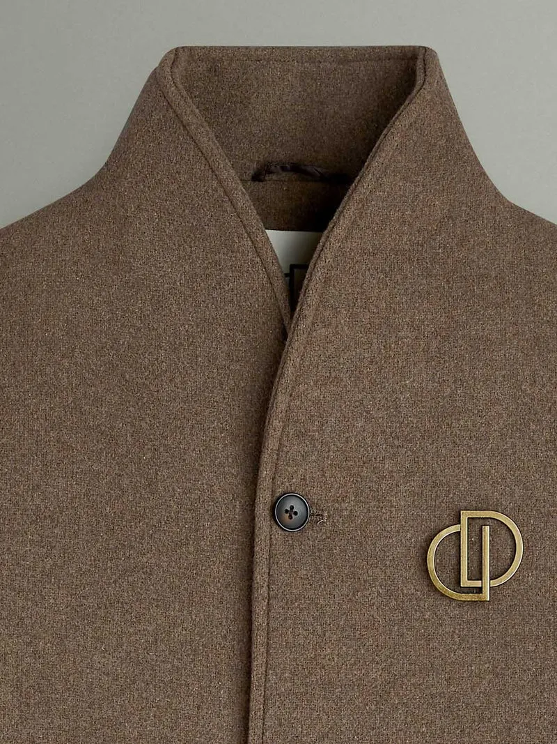 Blouson regular en laine mélangé