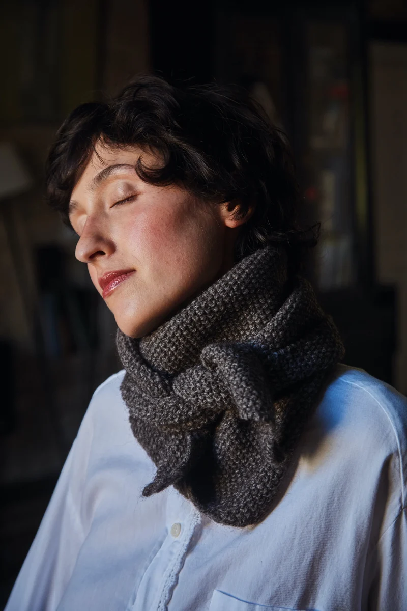 HORTENSE Bandana in Yak-Merino Wool - Brown