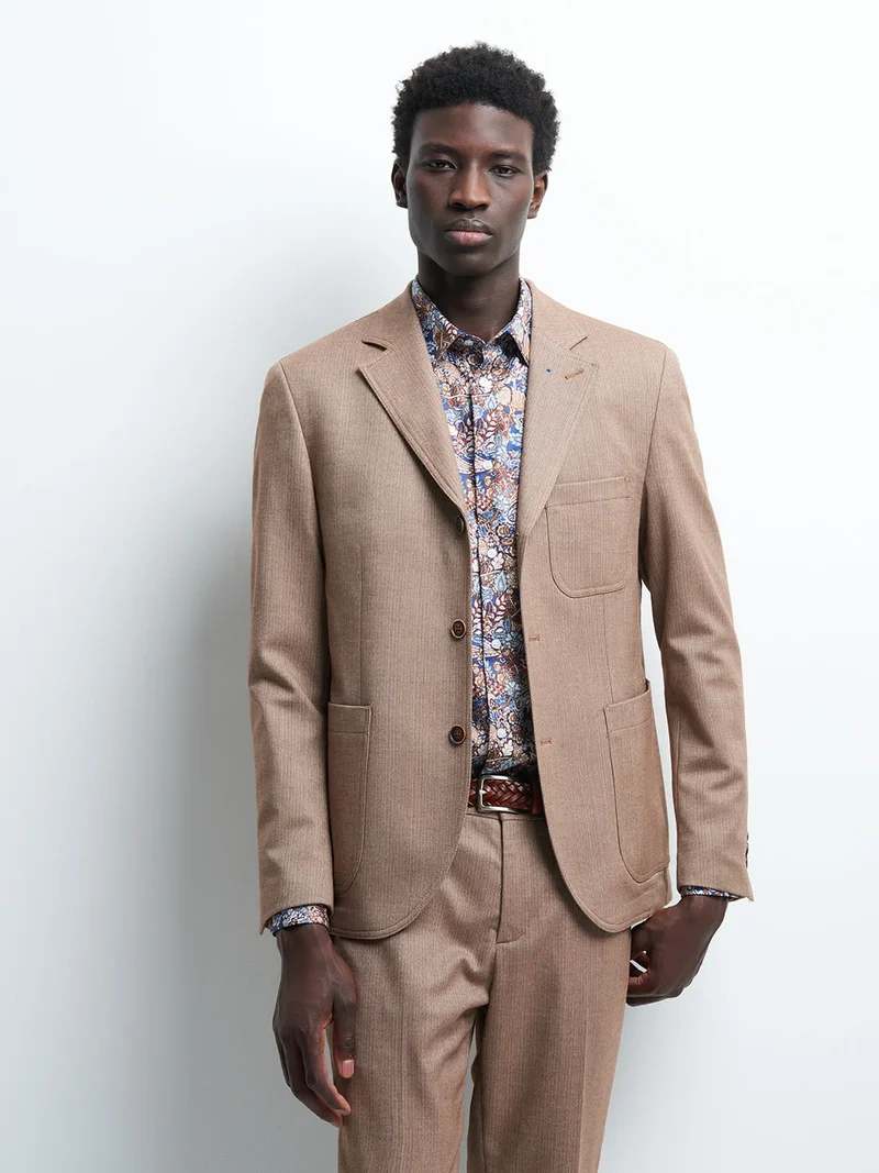 Veste coordonnable slim chevrons