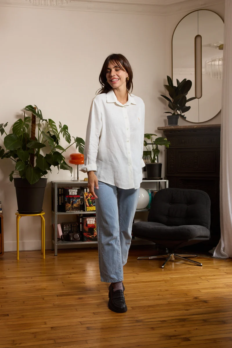 Chemise en lin blanche femme