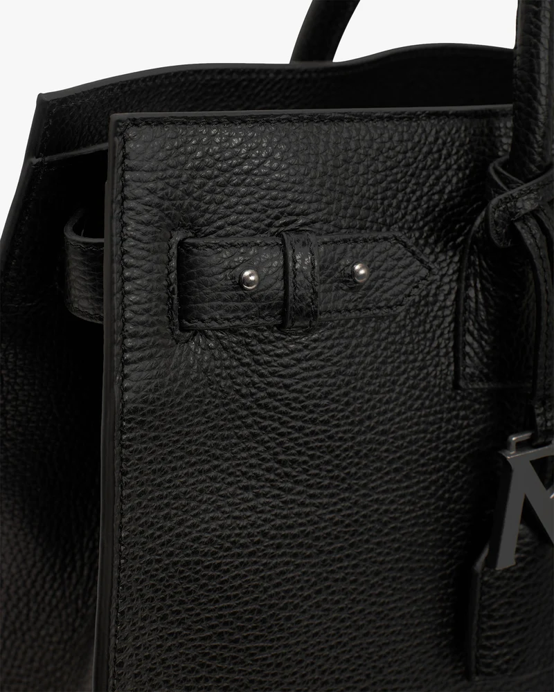 HTN XL Leather Bag - Black