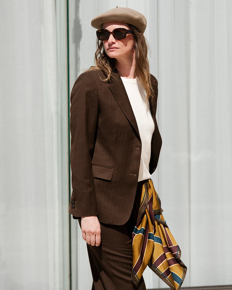 Veste blazer Dublin - Marron rayé