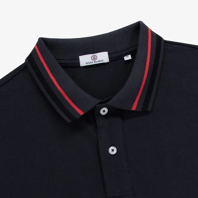 Polo manches courtes maille piquée 100% coton noir Stade Toulousain