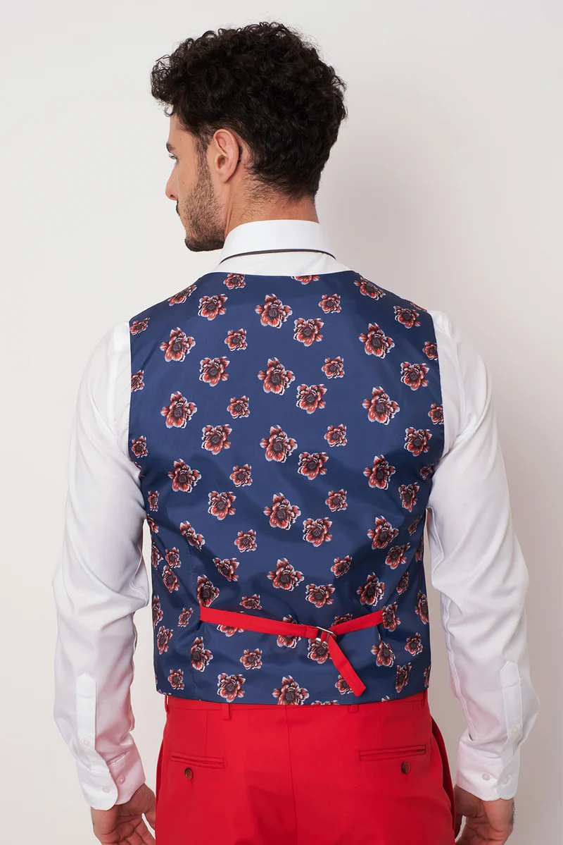 Man Waistcoat Red