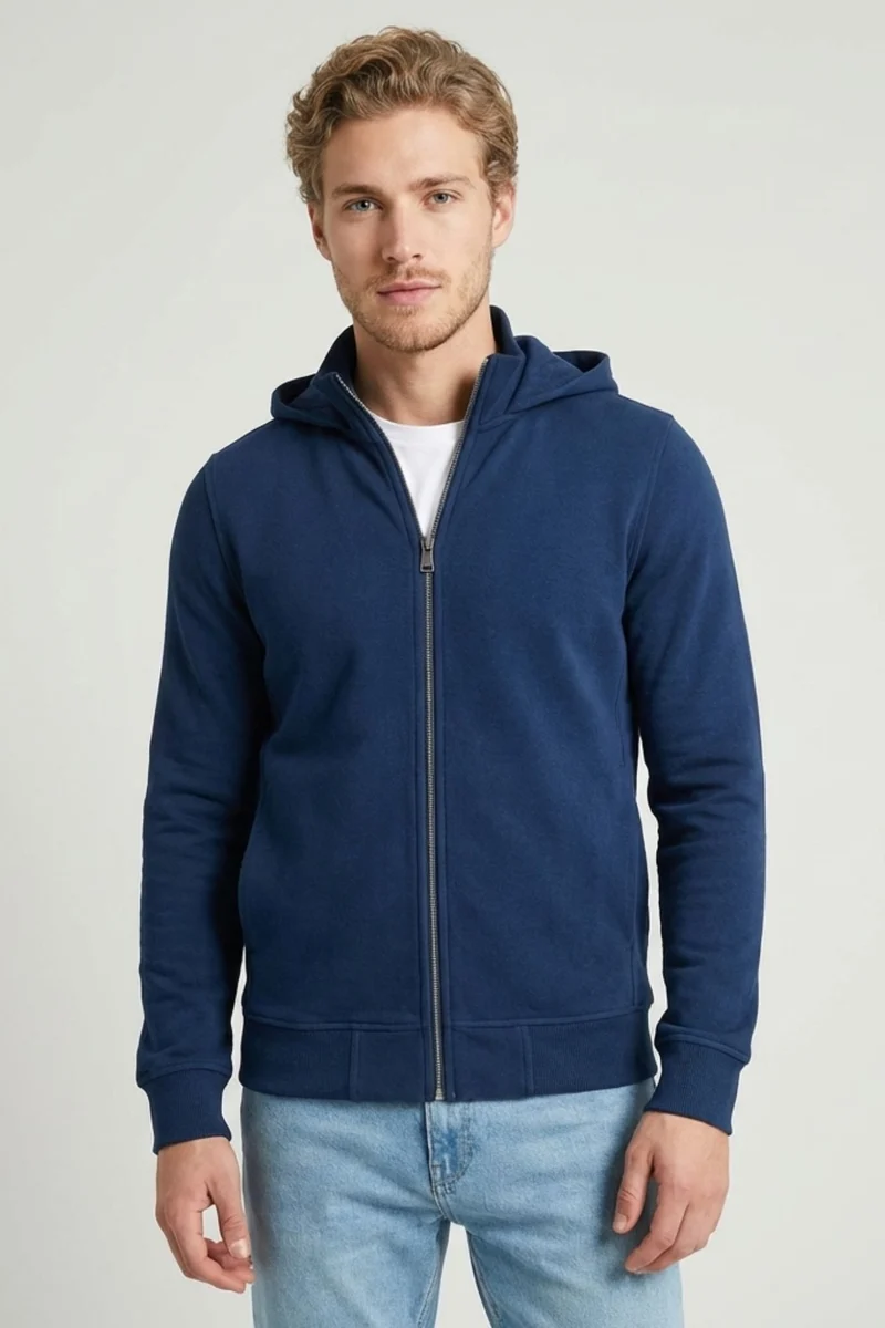 Cotton Man Sweater Blue