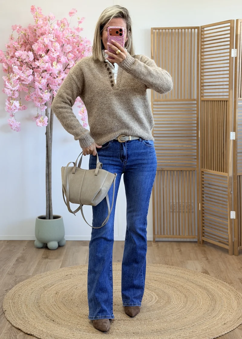 Pull col chemise