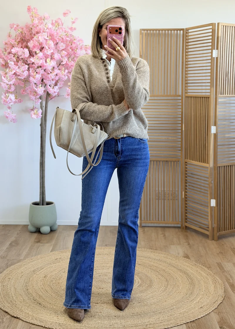 Pull col chemise