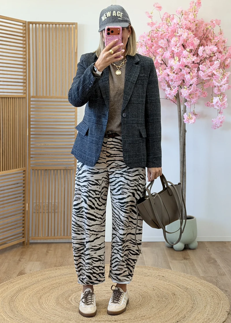 Blazer chevrons épaulettes