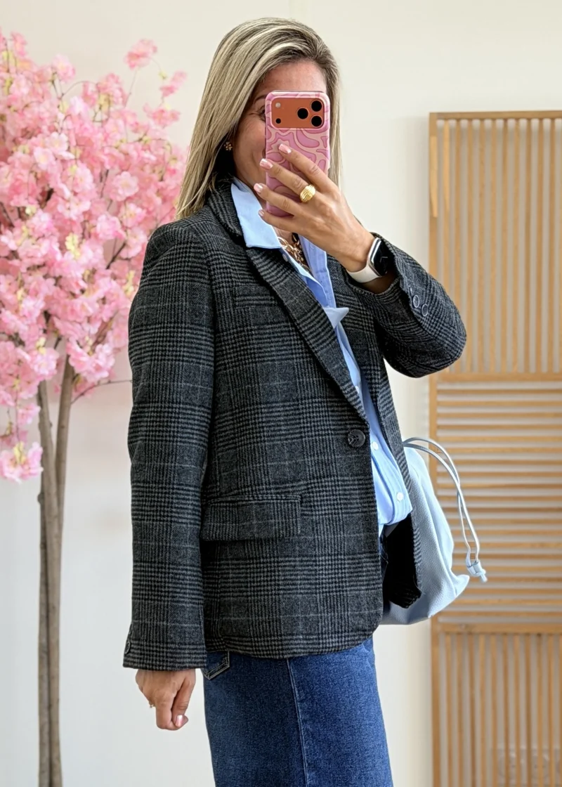 Blazer chevrons épaulettes