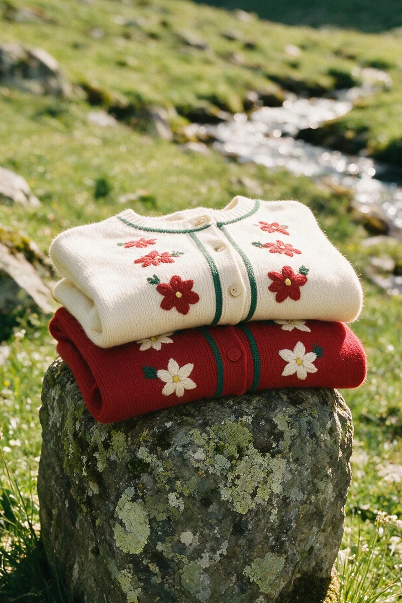 Cardigan Sissi Crème en Laine