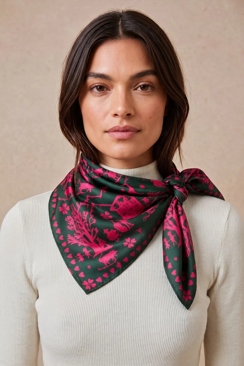 Foulard en Soie Chalet
