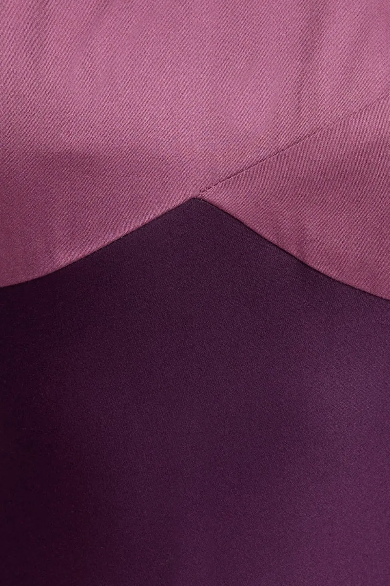 Lucira|Cotton Contrast Paneled Maxi Dress