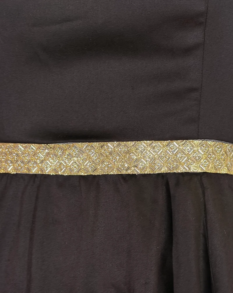 Coriva|Viscose Embellished Waist Tieback Mini Dre