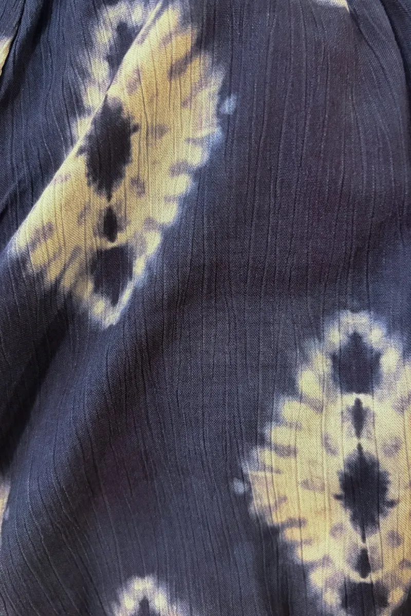 Ondine|Viscose Gathered Waist Peplum Top