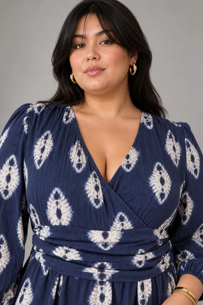 Ondine|Viscose Gathered Waist Peplum Top