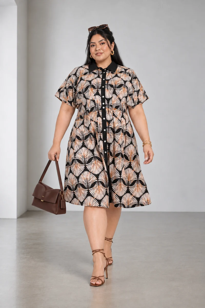 Celesty|Viscose Mini Pleated Dress