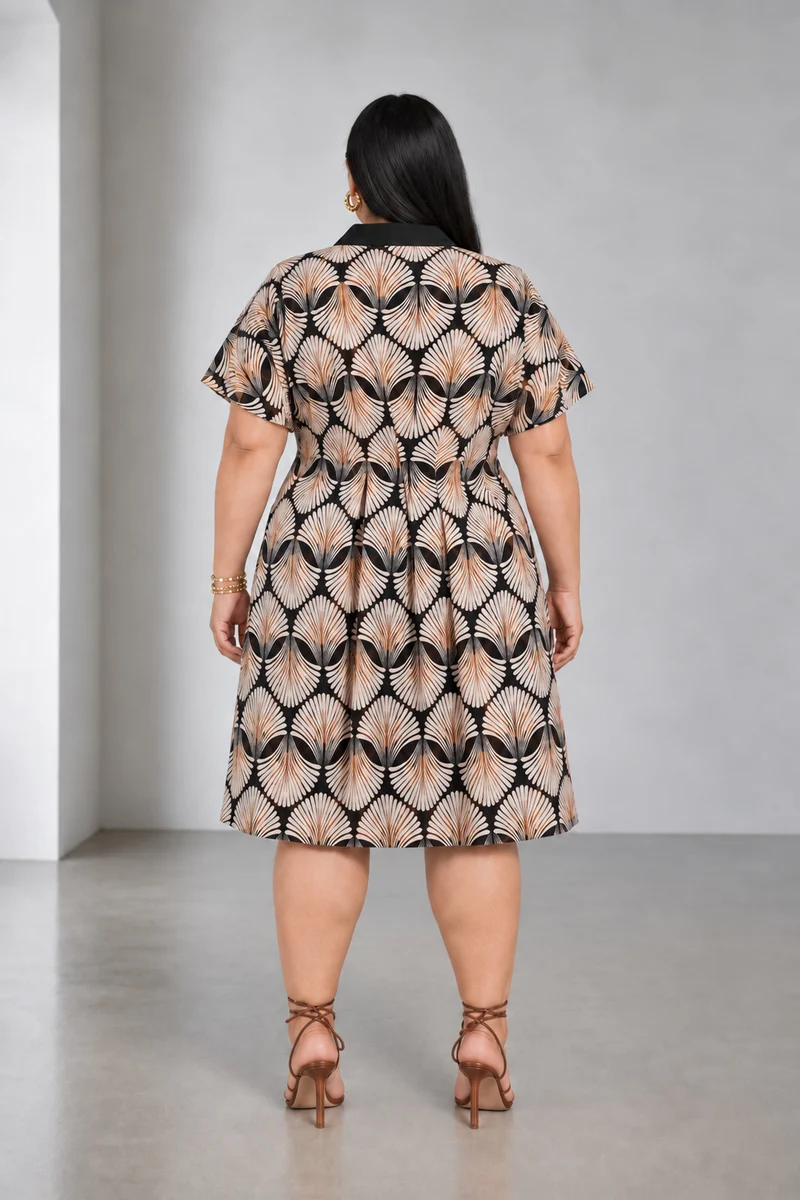 Celesty|Viscose Mini Pleated Dress