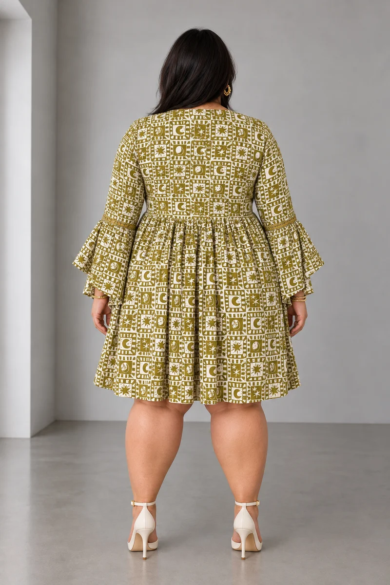 Cambria|Cotton Mini Lace Insert Dress