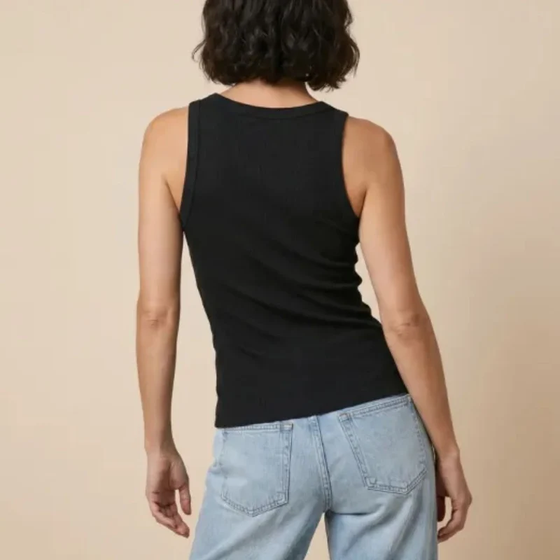 Débardeur noir coton bio