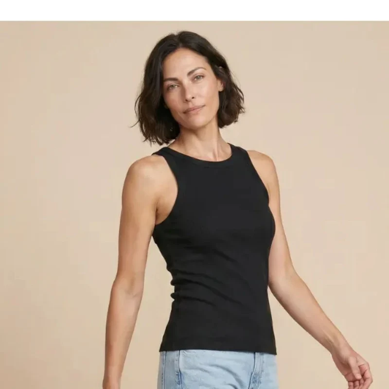 Débardeur noir coton bio