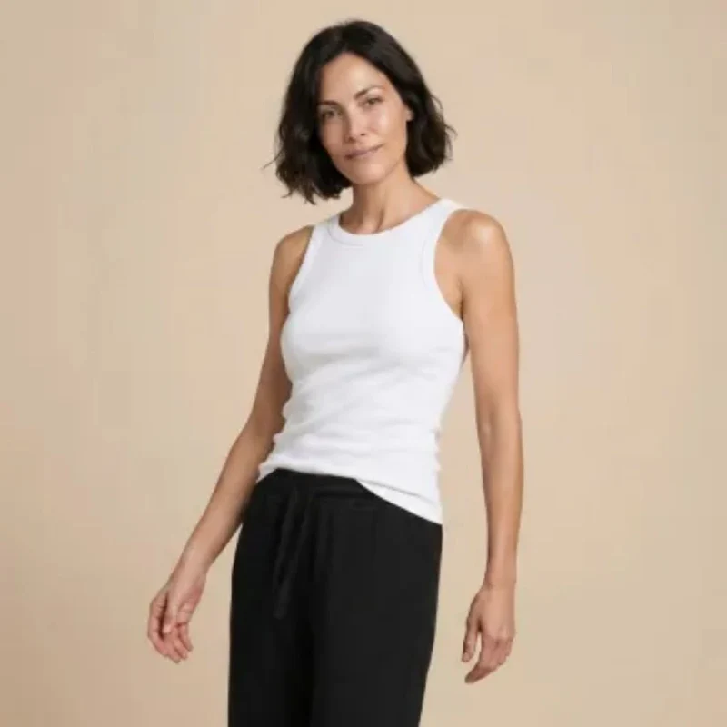 Débardeur blanc coton bio