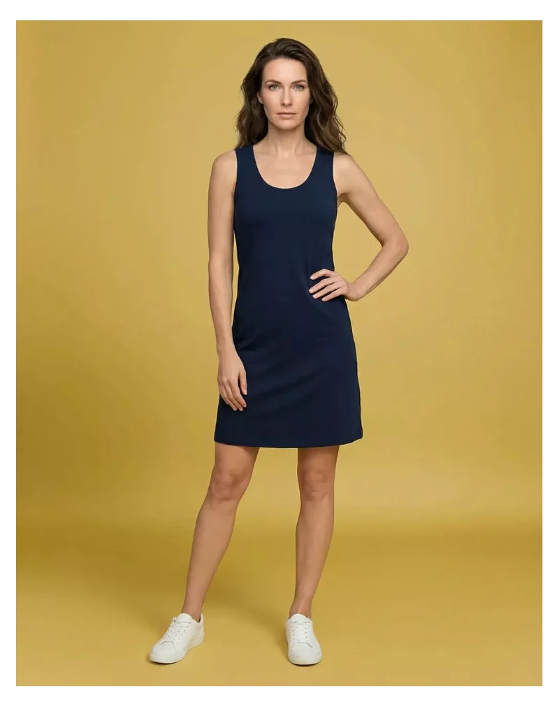 Robe sans manche bleu marine