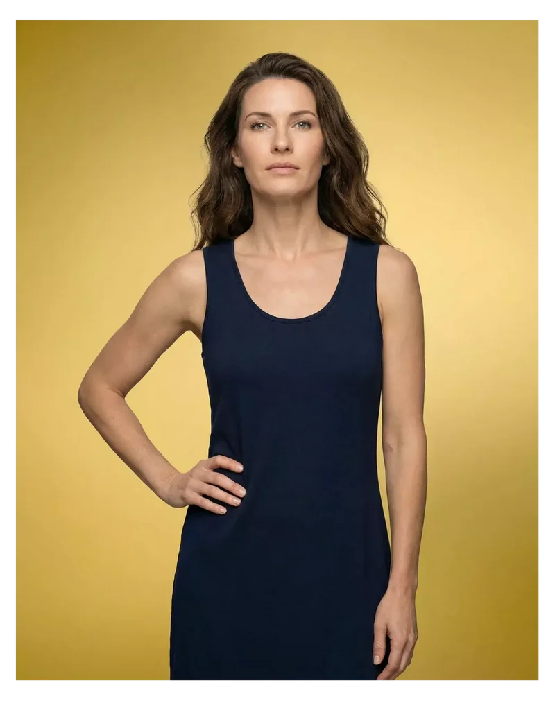Robe sans manche bleu marine