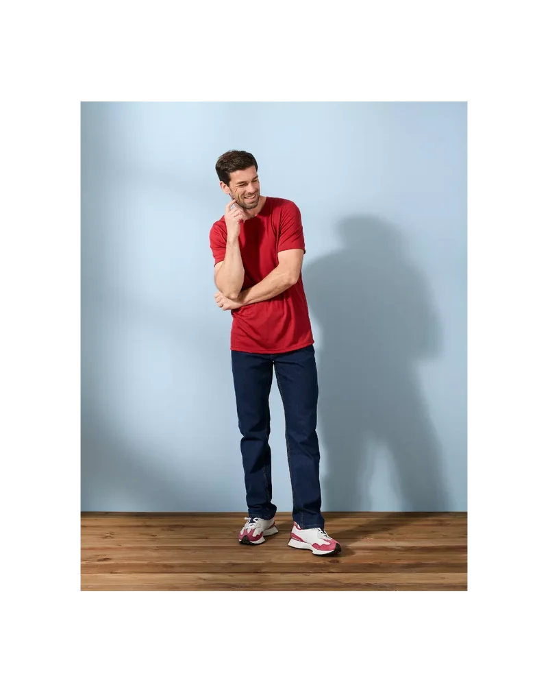 T-shirt laine merinos Homme rouge