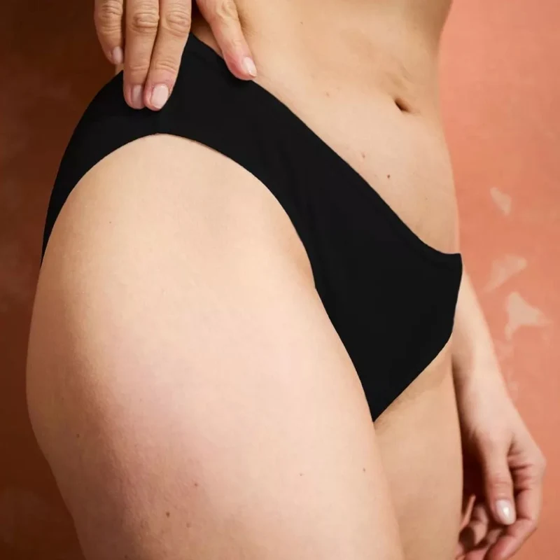 Pack Culotte & Brassière Noire à Pince — Coton Bio