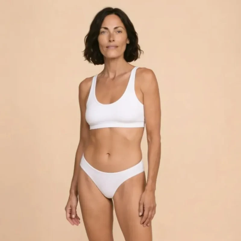 Pack coton bio Culotte et Brassière blanche