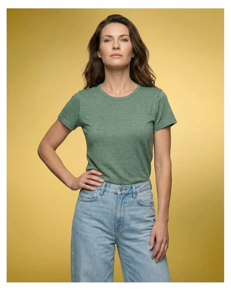 T-shirt en lin femme vert