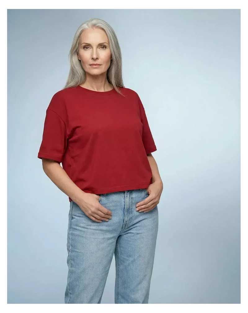 T shirt Oversize femme Rouge