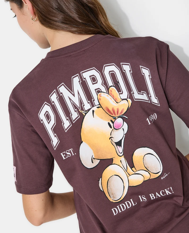 T-shirt manches courtes print Diddl devant et dos
