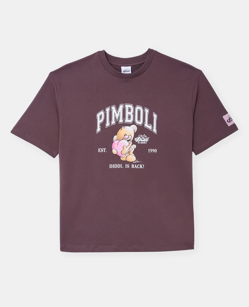T-shirt manches courtes print Diddl devant et dos