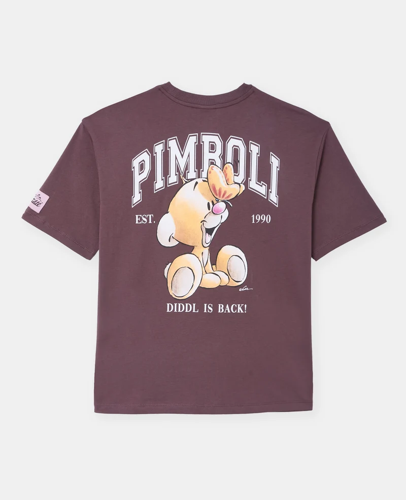 T-shirt manches courtes print Diddl devant et dos