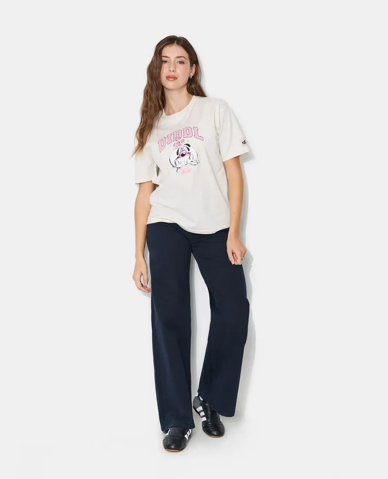 T-shirt manches courtes print Diddl devant et dos