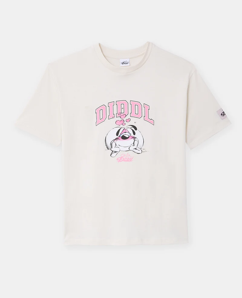 T-shirt manches courtes print Diddl devant et dos