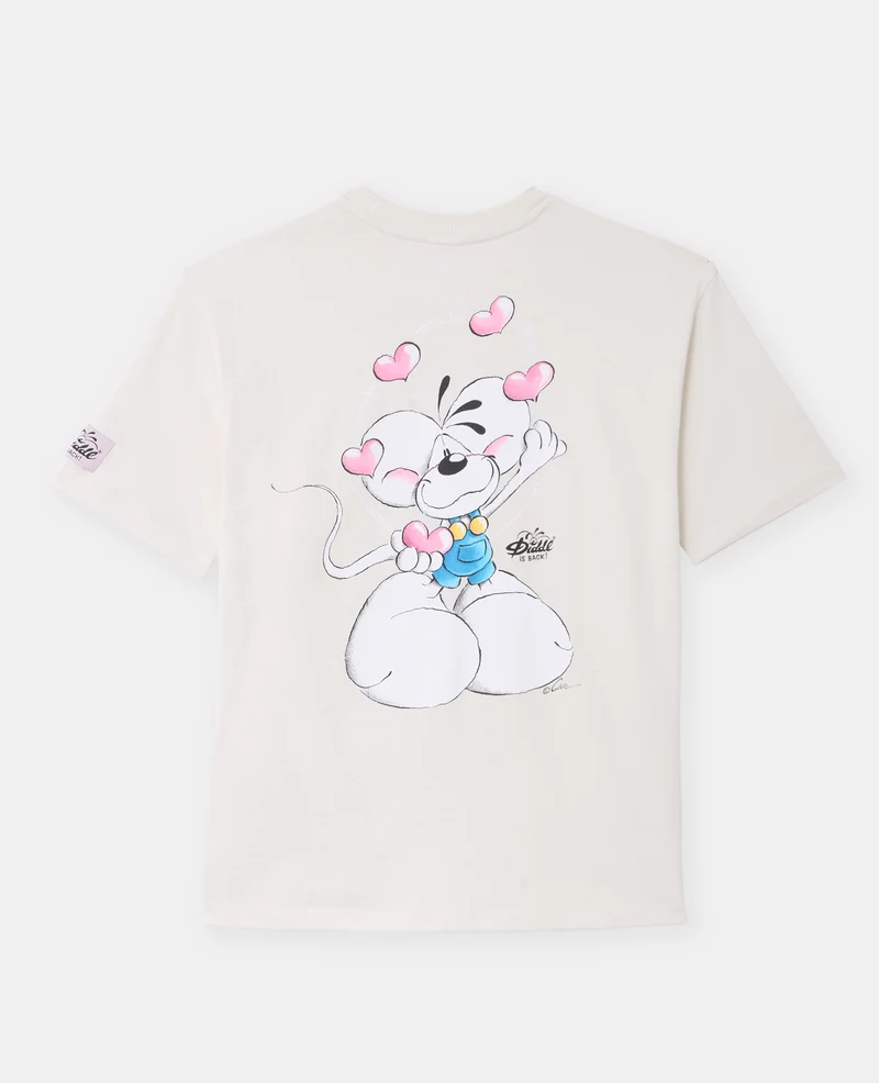 T-shirt manches courtes print Diddl devant et dos