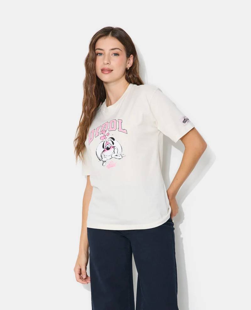 T-shirt manches courtes print Diddl devant et dos