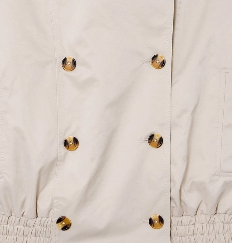 Blouson esprit trench avec col fourrure
