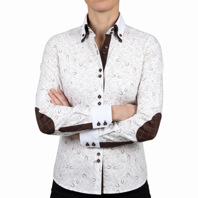 Chemise femme cintrée double col tissu imprimé ROWAN Andrew Mc Allister