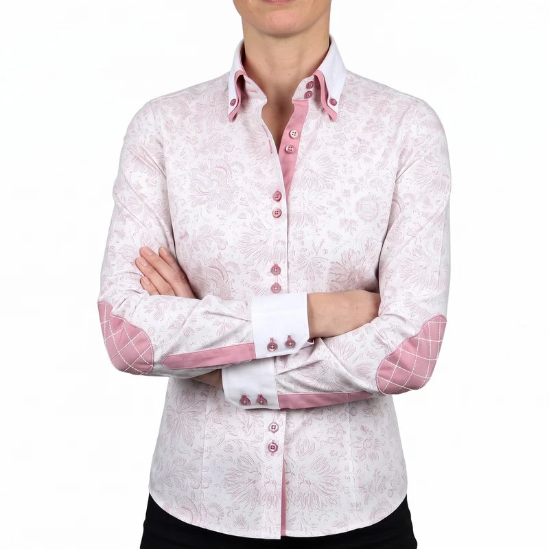 Chemise femme cintrée double col tissu imprimé LAURA Andrew Mc Allister