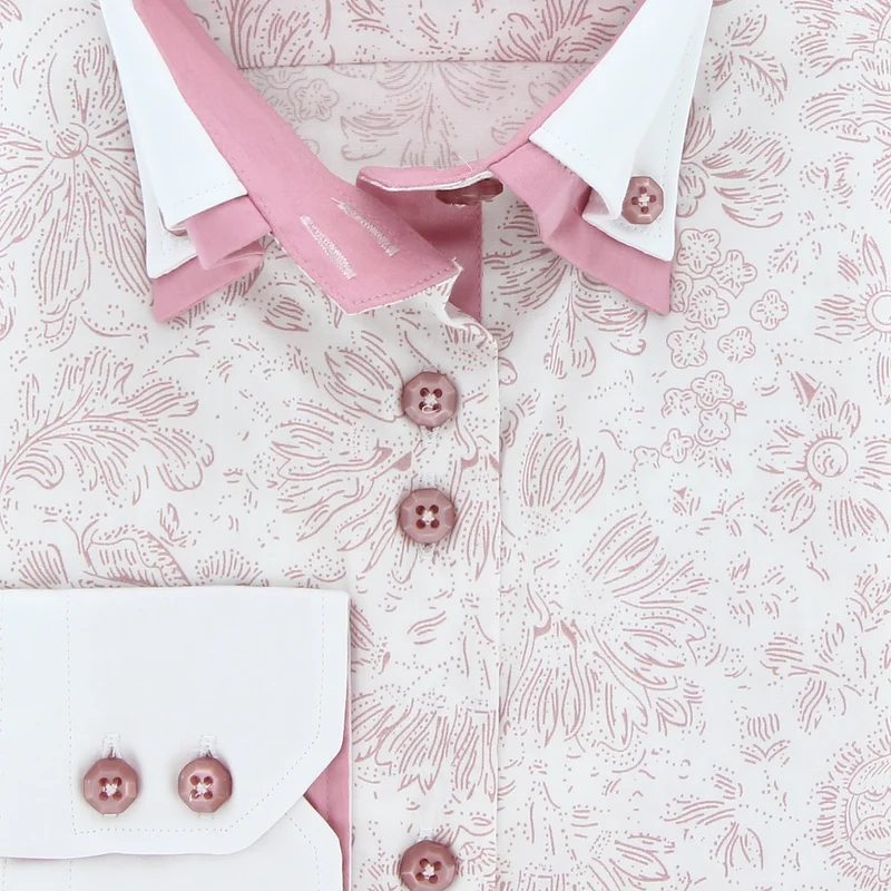 Chemise femme cintrée double col tissu imprimé LAURA Andrew Mc Allister