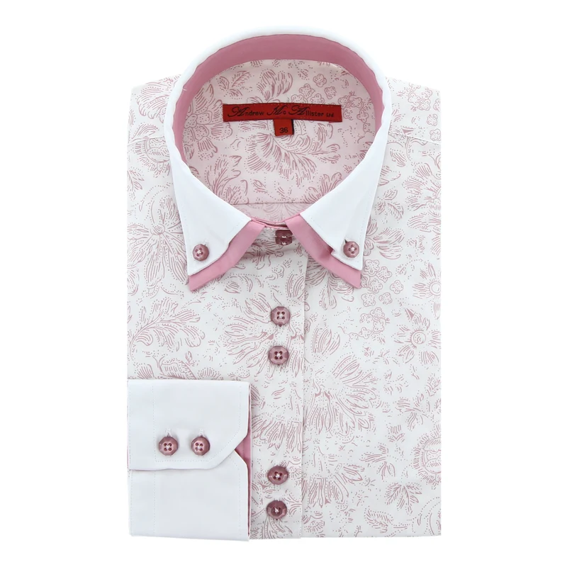 Chemise femme cintrée double col tissu imprimé LAURA Andrew Mc Allister