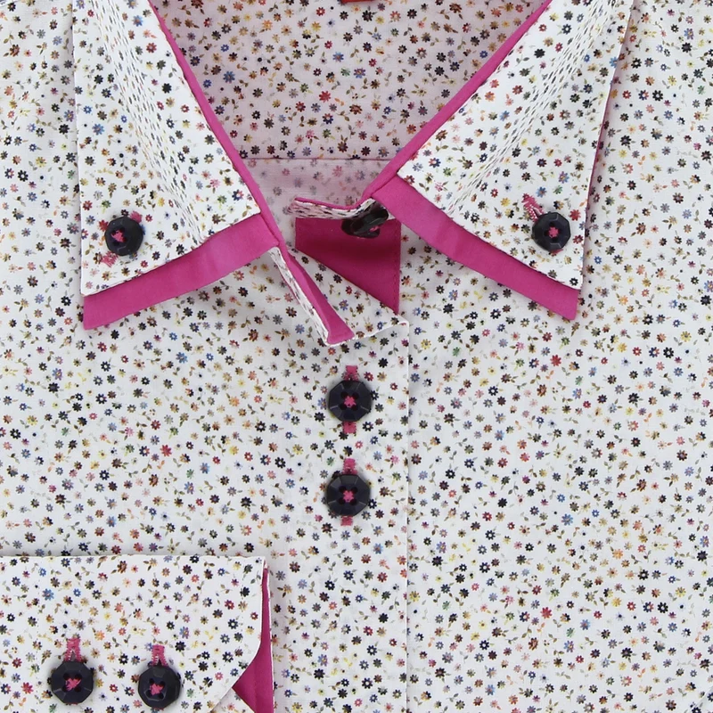 Chemise femme cintrée double col tissu imprimé ROMMY2 Andrew Mc Allister