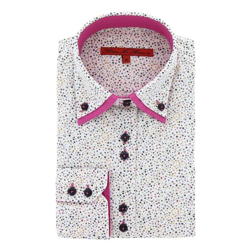 Chemise femme cintrée double col tissu imprimé ROMMY2 Andrew Mc Allister